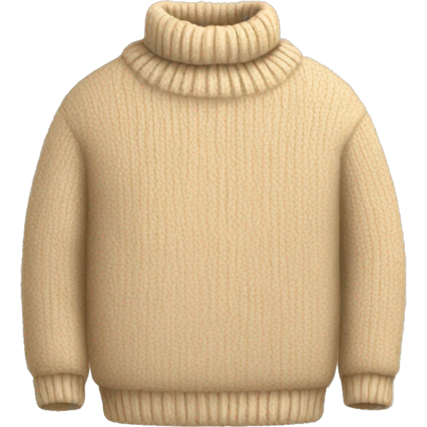 cozy beige sweater emoji