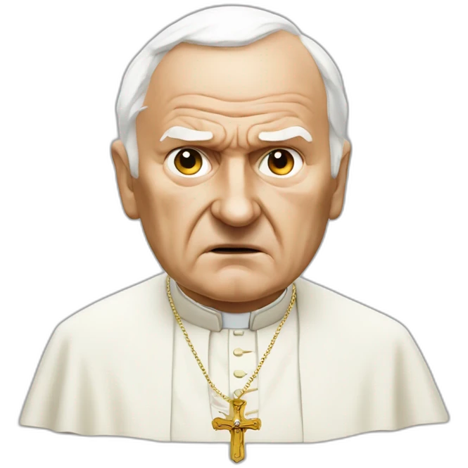 john paul II angry emoji