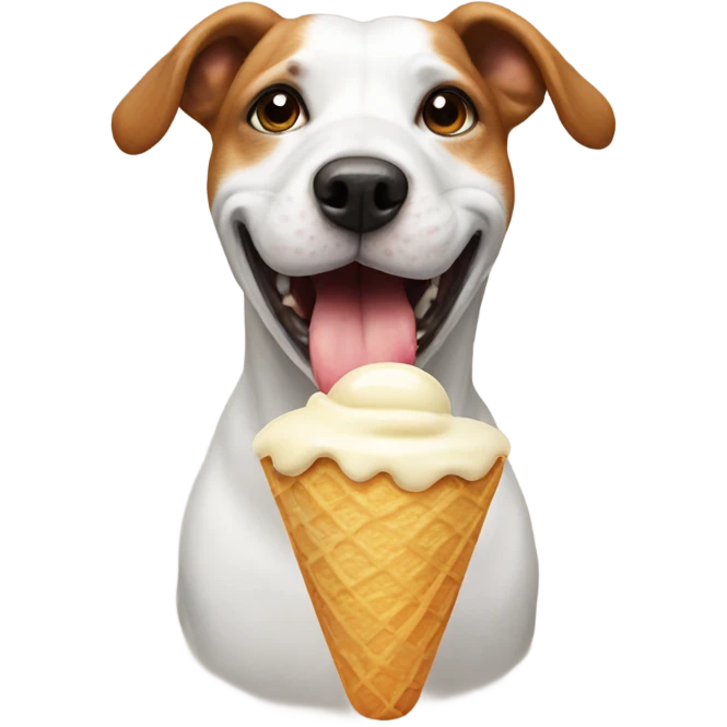 dog eating icecream  emoji