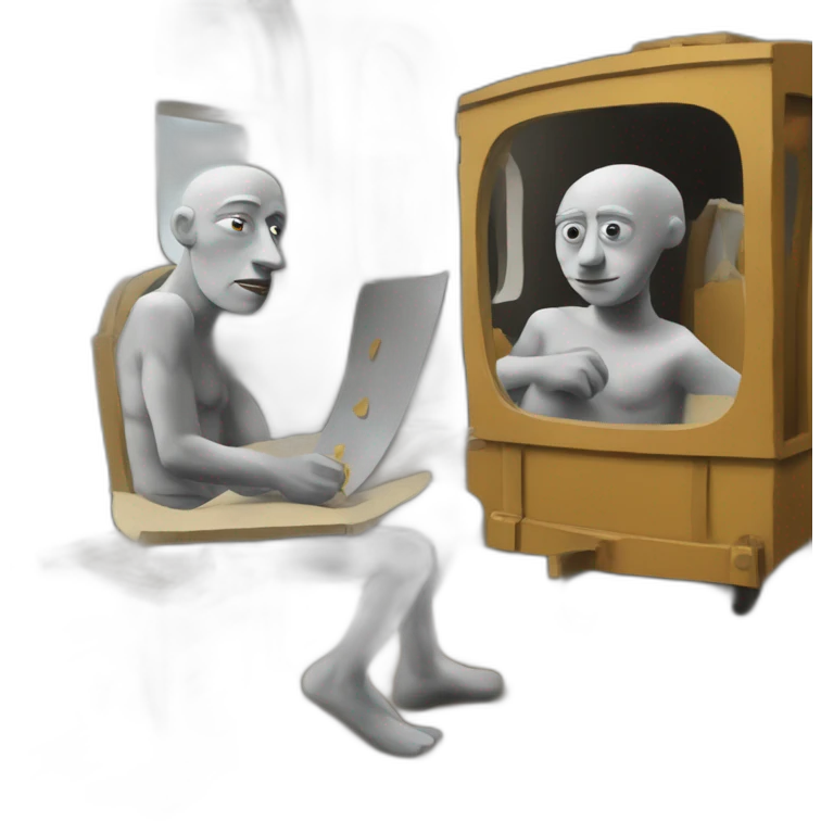 Picasso en train de peindre la Joconde emoji