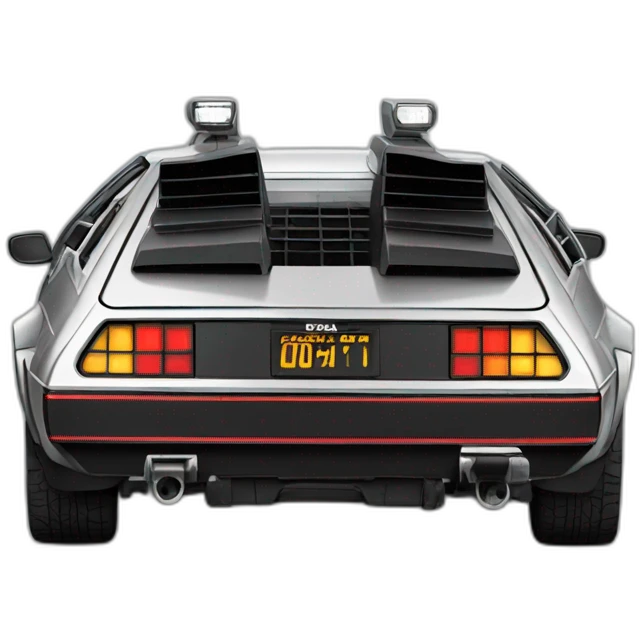 delorean rear emoji