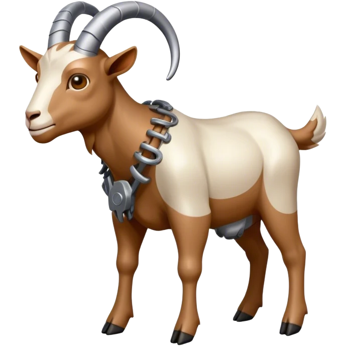 Mechanical Goat(Ram) man 2/3 view emoji