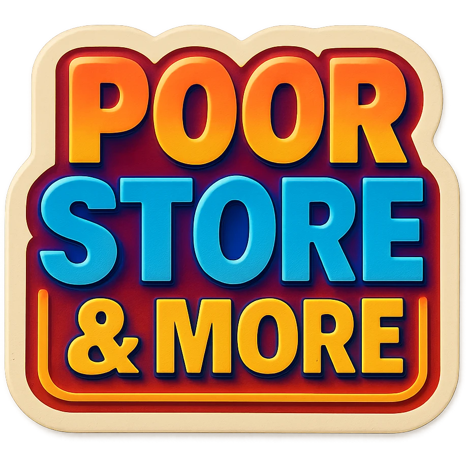 Convince store named Poor Store & More emoji