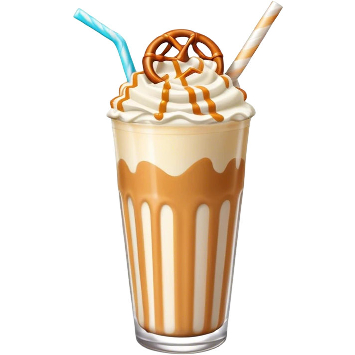 boozy adult Salted caramel pretzel milkshake  emoji