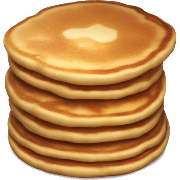 Fluffy pancake stack no toppings thick emoji