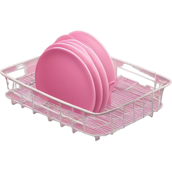 Pink Dish rack emoji