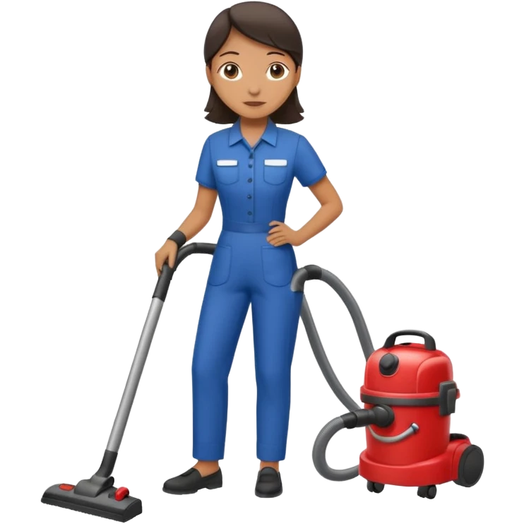 housekeeper vacuum the floor emoji