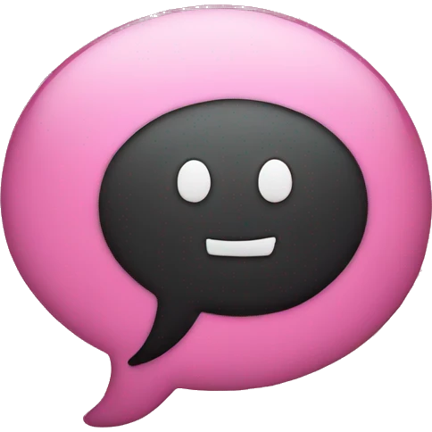 Pink message bubble  emoji