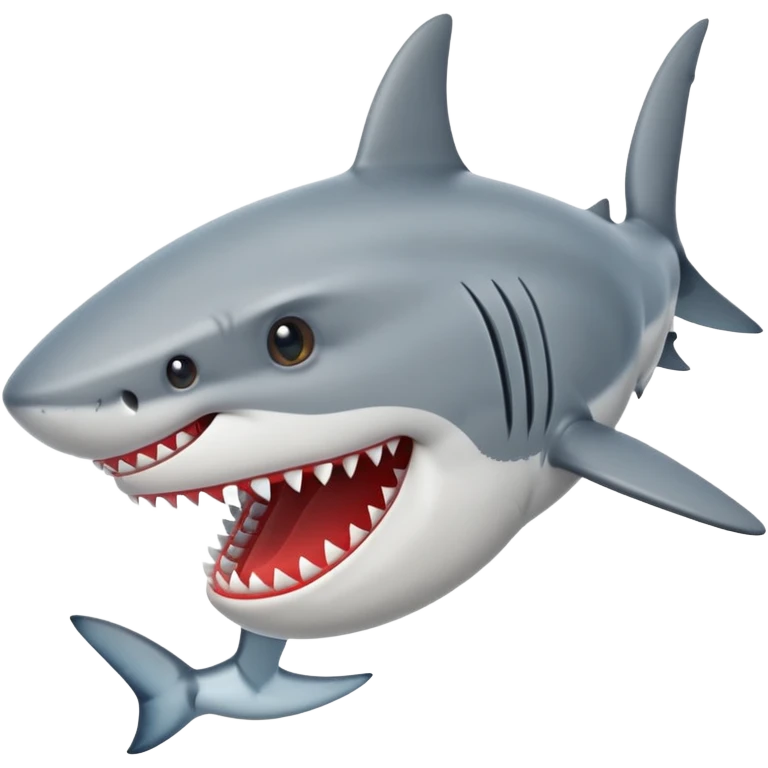 Shark with shoes emoji