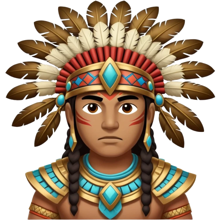 Toltec warrior with headdress emoji