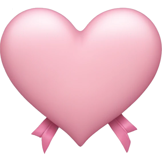 Light pink heart with bow  emoji