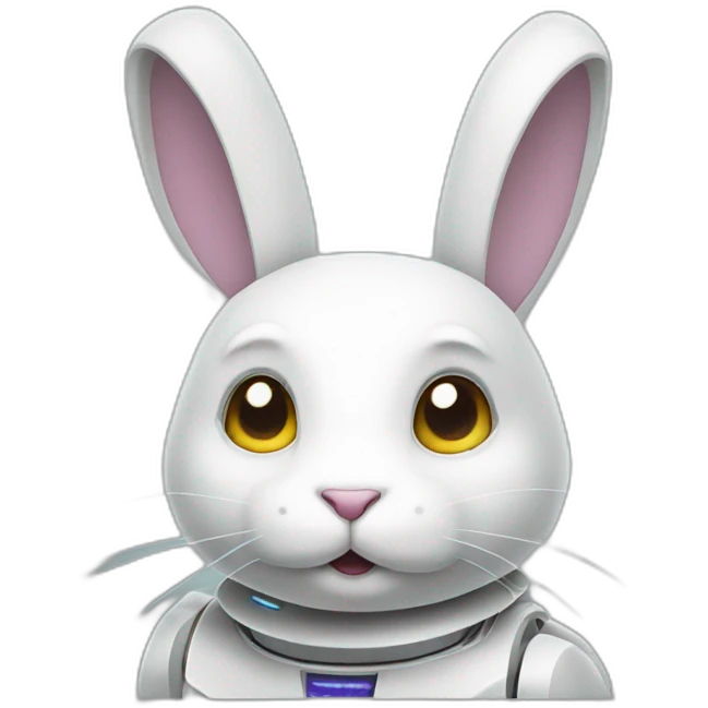 white rabbit robot emoji