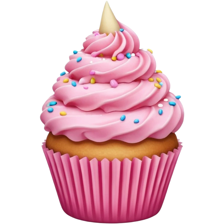 cupcake with pink icing emoji