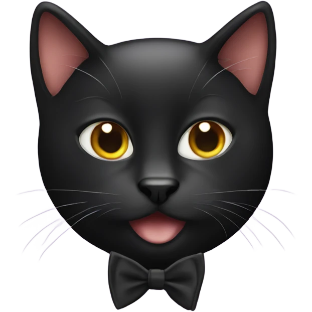 Black cat with a tuxedo emoji
