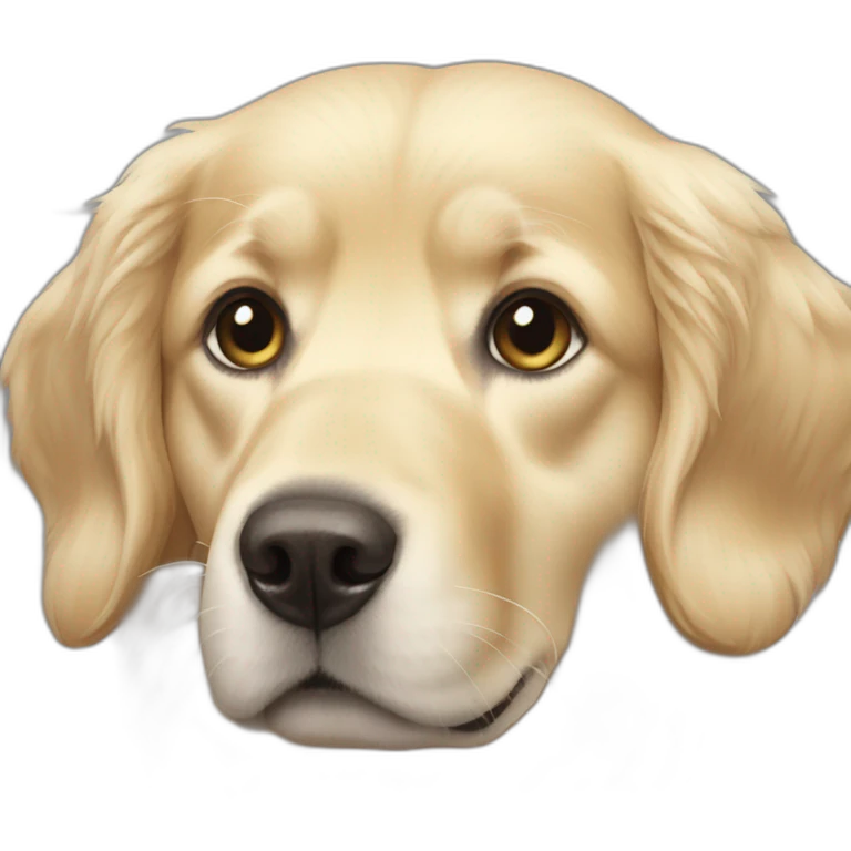 golden retriever blanc emoji