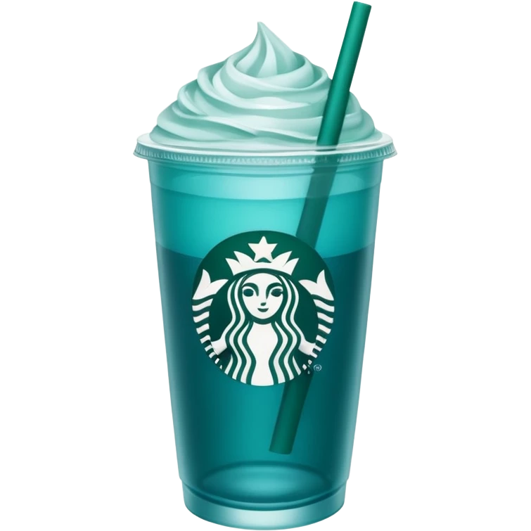 Teal-blue colored Starbucks refresher emoji