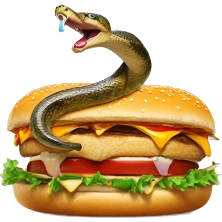 Anaconda Eating a Burger  emoji