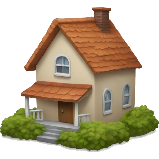 A house with a smiling face emoji