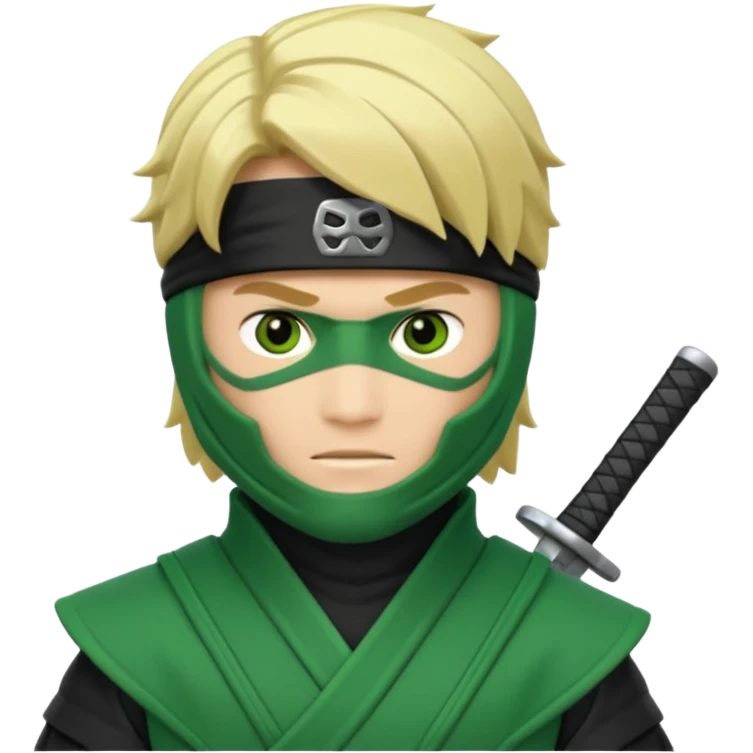 Green ninja Lloyd garmadon blonde hair emoji