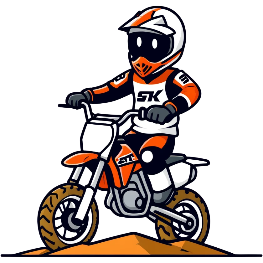 Dirt bike  green  emoji