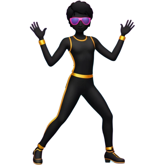 Disco dancing silhouette  emoji