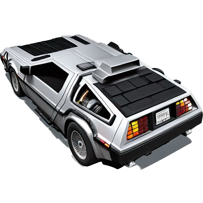 DeLorean from the movie back to the future ￼ emoji
