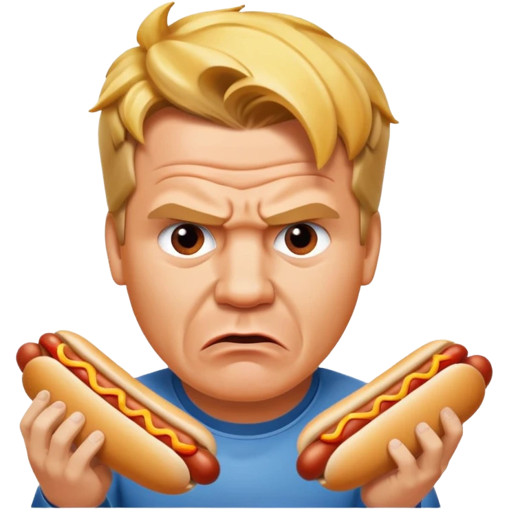 Godon ramsay eats hotdog emoji