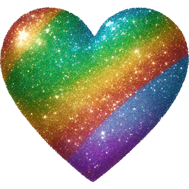 rainbow glitter heart emoji