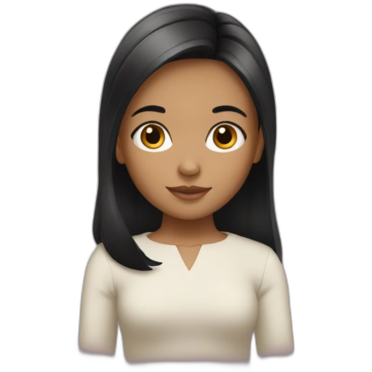 young girl with black hair emoji