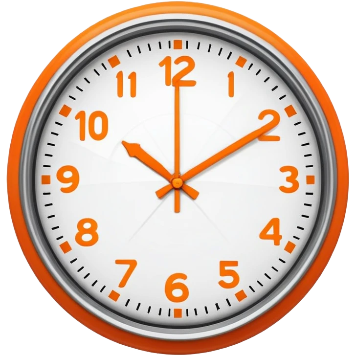 12h clock orange emoji