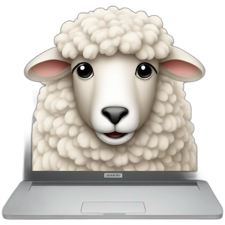 sheep and computer emoji