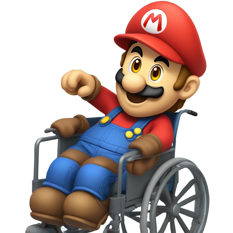 Mario in a wheelchair  emoji