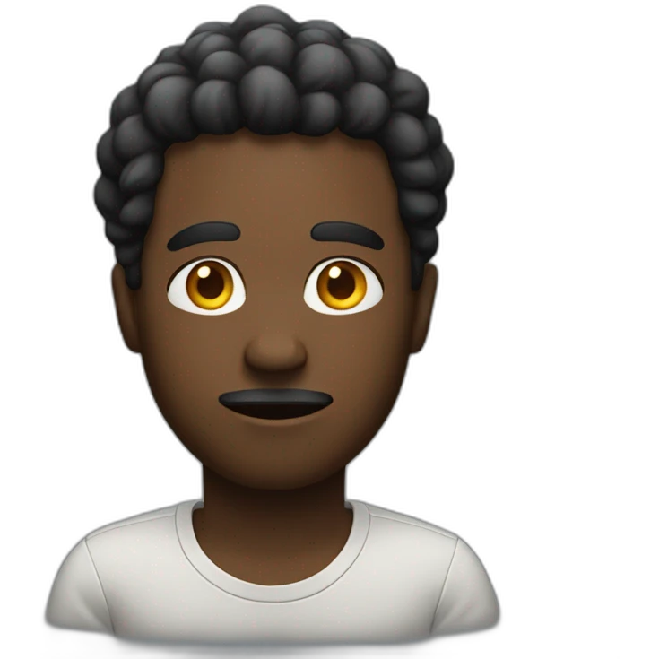 black man shrugging emoji