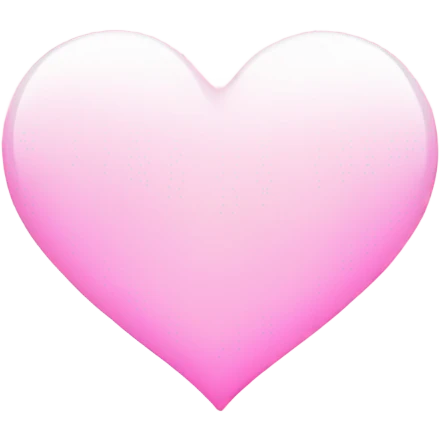 Pink heart with white glow emoji
