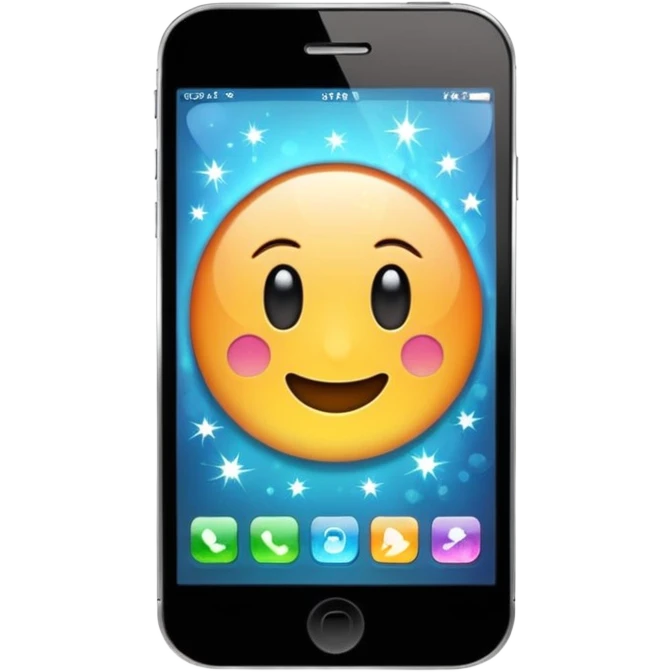 phone with sparkles emoji