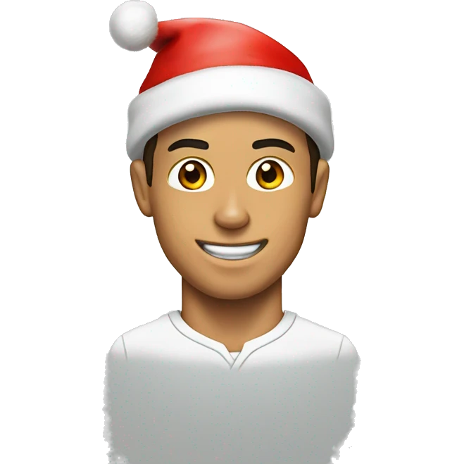 cristiano ronaldo with santa hat emoji