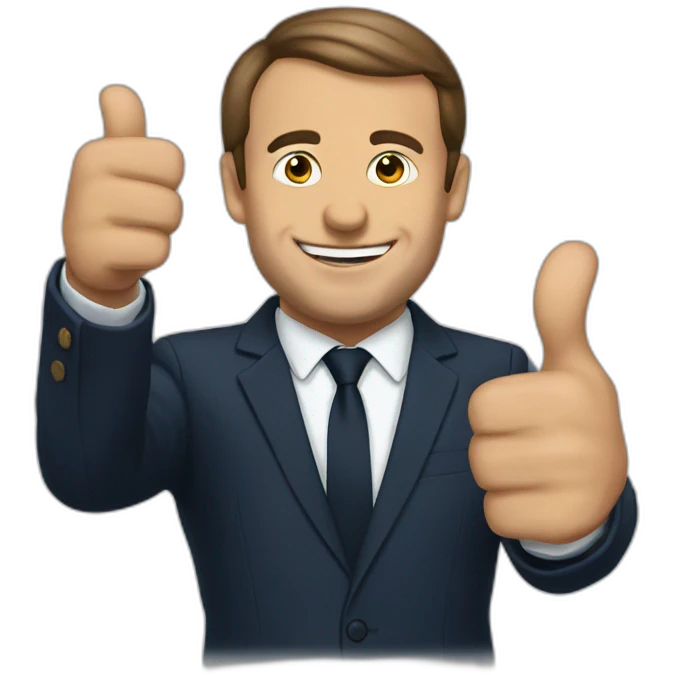 Macron thumbs up emoji