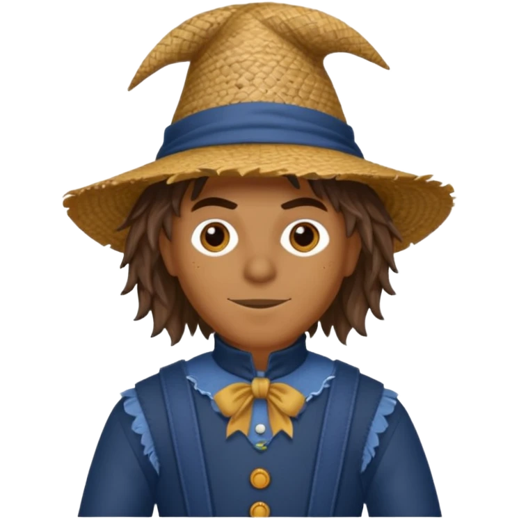 Scarecrow from The Land of Oz with dark blue outfit emoji