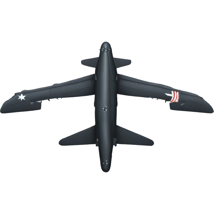 black military bomber plane emoji