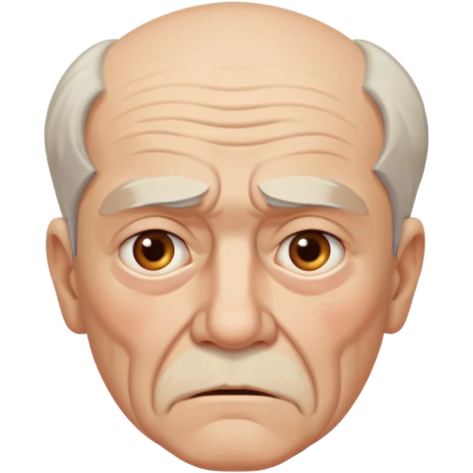 old man with Resentment - bitter indignation at having been treated unfairly emoji