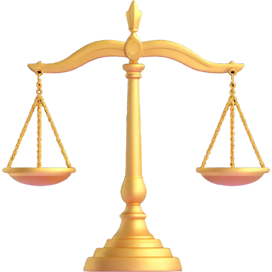 Golden scales of justice emoji