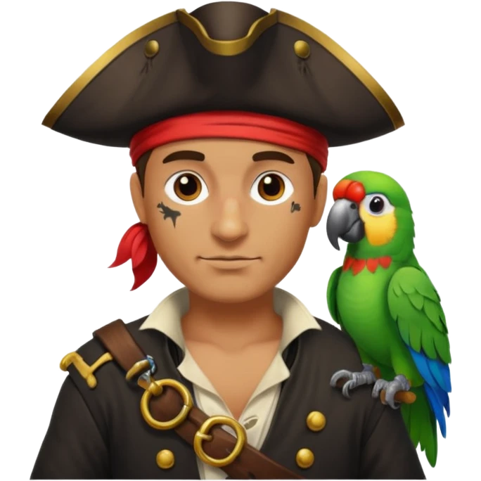 pirate and parrot emoji