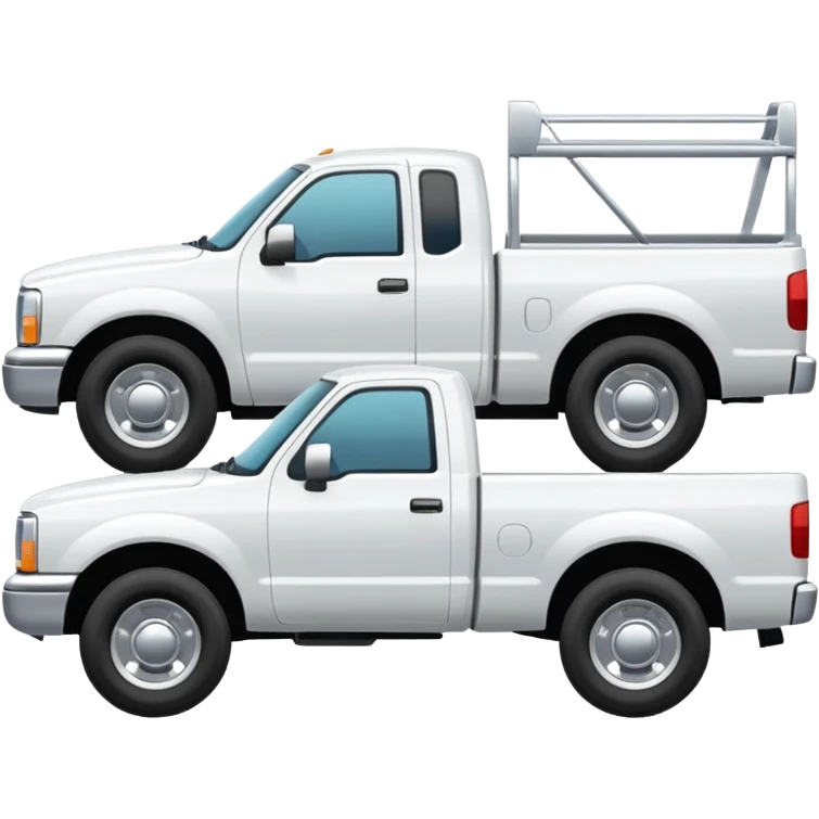 WHITE PICKUPTRUCK SIDE VIEW ELLISDON ON SIDE OF TRUCK emoji