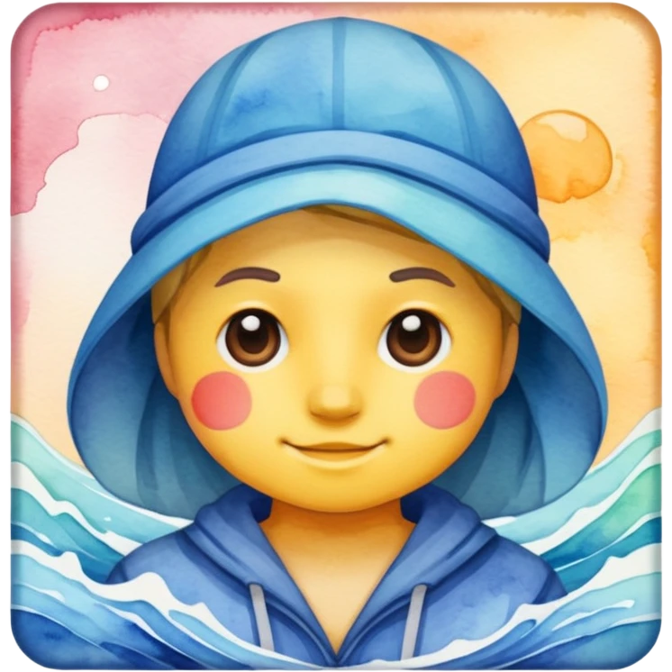 trading watercolor art style emoji