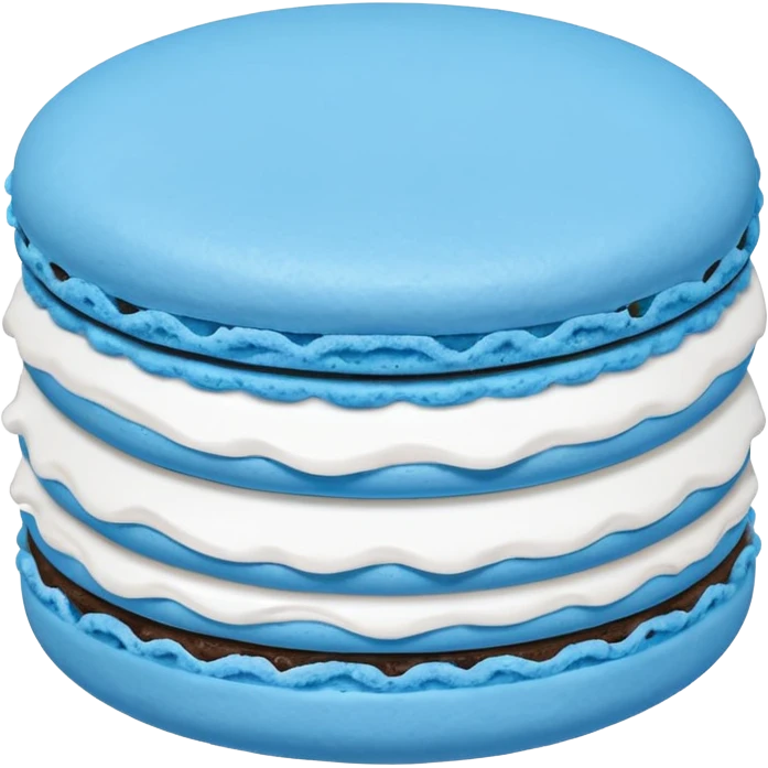 blue macaron with white frosting  emoji