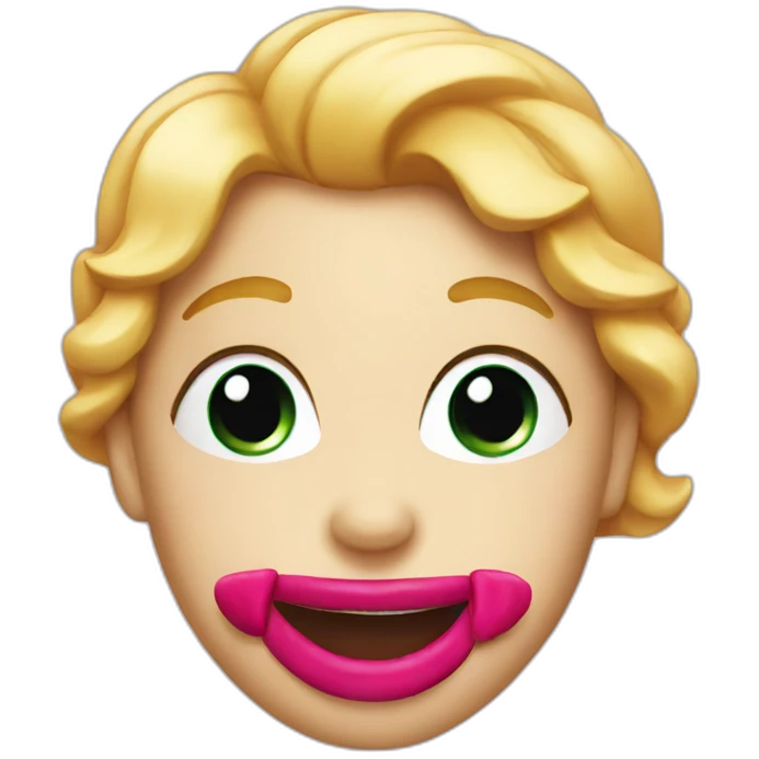 Happy lipstick face emoji