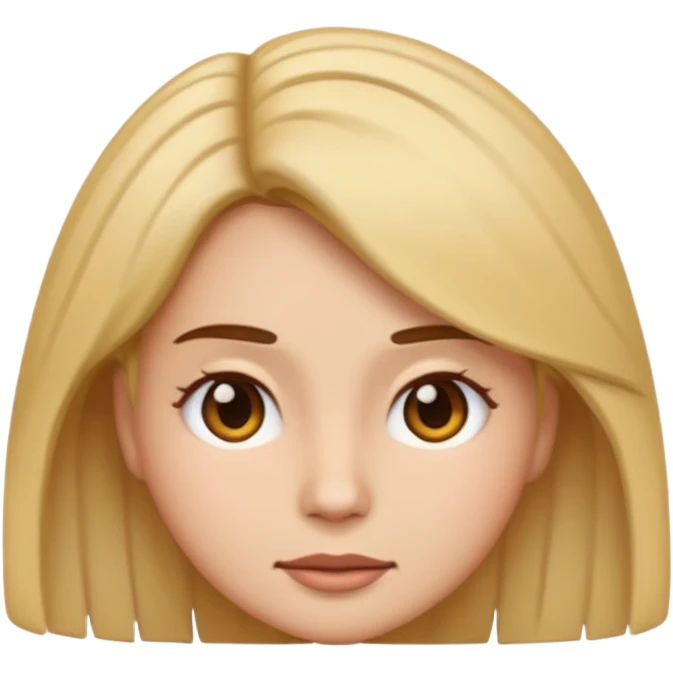 can you draw an emoji of a woman with hair parted down the middle emoji