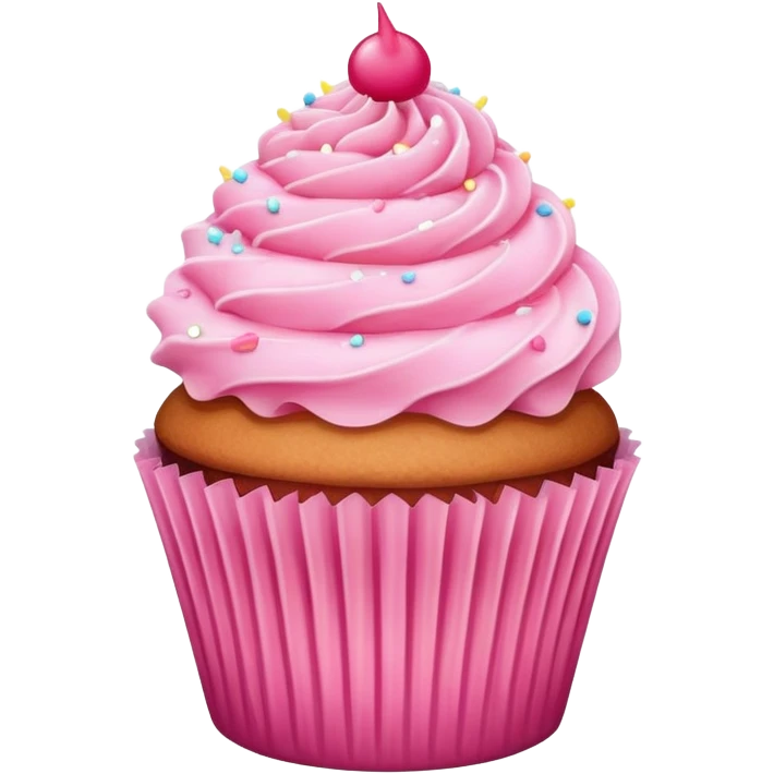 cupcake with pink icing emoji