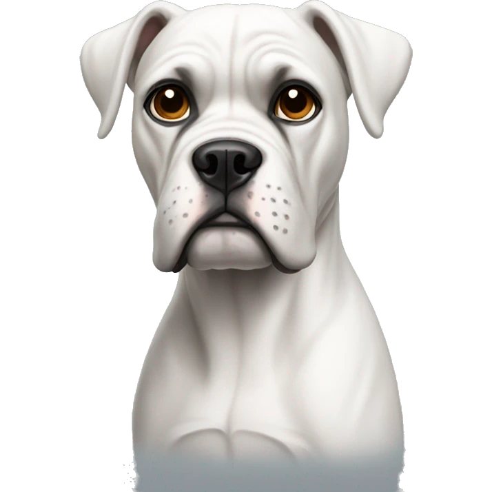 White boxer dog emoji