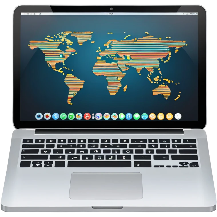 An icon featuring a laptop screen with colorful lines of code, brackets, and a blinking cursor, symbolizing programming. The design includes flowcharts, gear icons, and binary code, representing software development and logical problem-solving. Transparent background highlights the world of coding. emoji